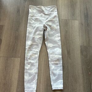 Athleta Elation 7/8 Tight leggings in light gray camo print.